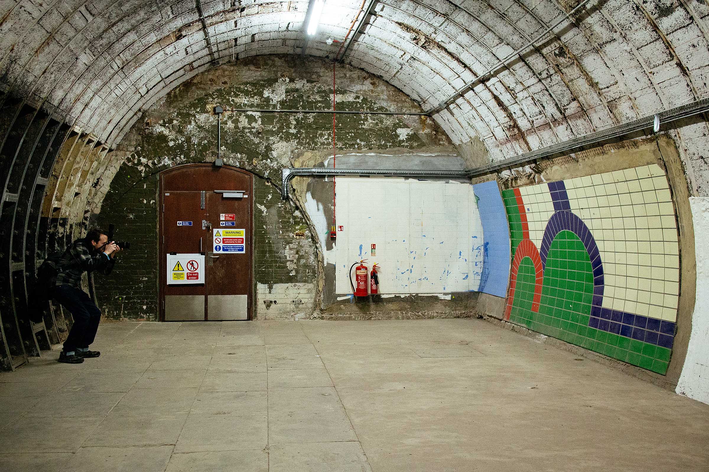 Eastern platform, Aldwych disused tube station